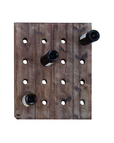 Wooden 16-Bottle Wall Wine Rack