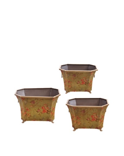 Winward Set of 3 Hand-Crafted Garden Flower Pots