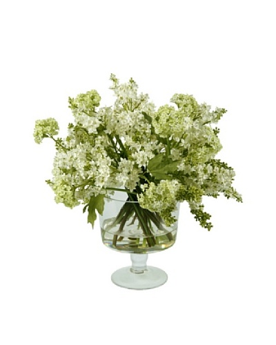 Winward Faux Lilac in Glass, White