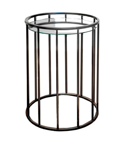 Winward Dayton Iron & Glass Nesting Tables, Brown