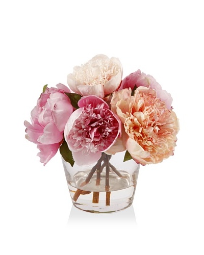 Winward Peony In Glass Vase