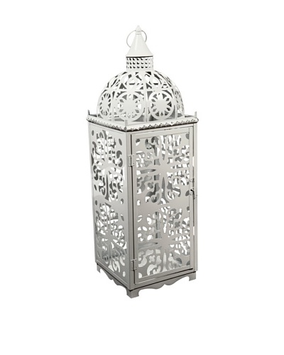 Metal Bohemian Lantern, White