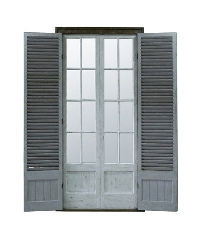 Winward Shutter Window, Wide, Distressed White