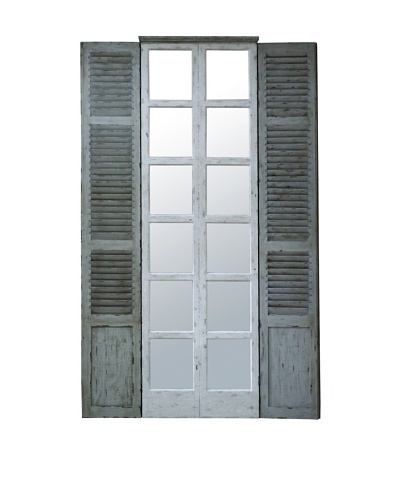 Winward Shutter Window, Narrow, Distressed White