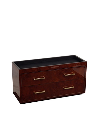 Wolf Designs Two Drawer Humidor, Burlwood