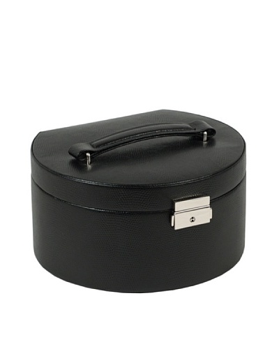 Wolf Designs South Molton Round Jewelry Box with Travel Case [Black]