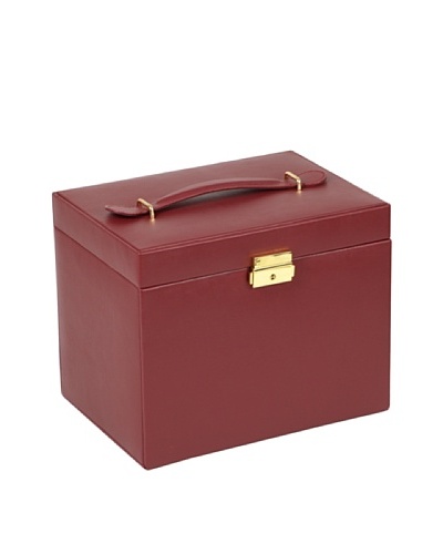 Wolf Designs Large Chelsea Jewelry Case with Side Panel Doors [Red]