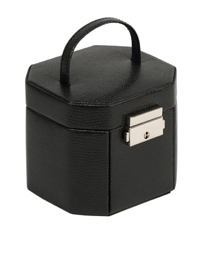 Wolf Designs South Molton Travel Mini Octagonal Jewelry Box [Black]