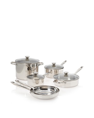 Wolfgang Puck Stainless Steel 10-Piece Cookware Set
