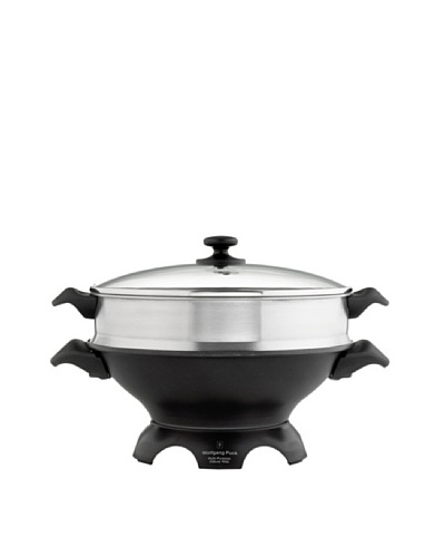 Wolfgang Puck 6-Qt. Electric Gourmet Wok with Tempered Glass Lid and Steaming Tray