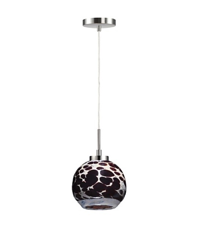 Woodbridge Lighting Single Satin Nickel Mini-Pendant with Multi-Color USA Art GlassAs You See