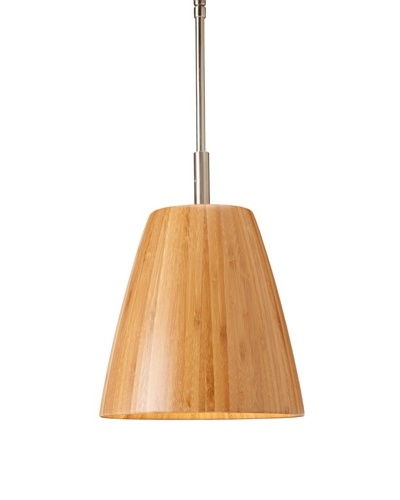 Woodbridge Lighting Sorg Bamboo Cone Adnap Mini-Pendant, Satin NickelAs You See