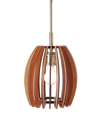 Woodbridge Lighting 14023CBR-W1E1CH Canopy 1-Light Mini-Pendant, Classic Brass