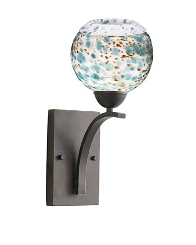 Woodbridge Lighting North Bay 1-Light Wall Sconce, Metallic Bronze/Deep Green