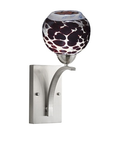 Woodbridge Lighting North Bay 1-Light Wall Sconce, Satin Nickel/Volcano