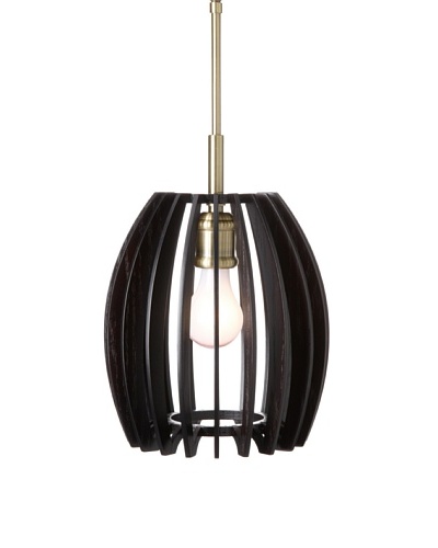 Woodbridge Lighting 14023CBR-W1E1WG Canopy 1-Light Mini-Pendant, Classic Brass