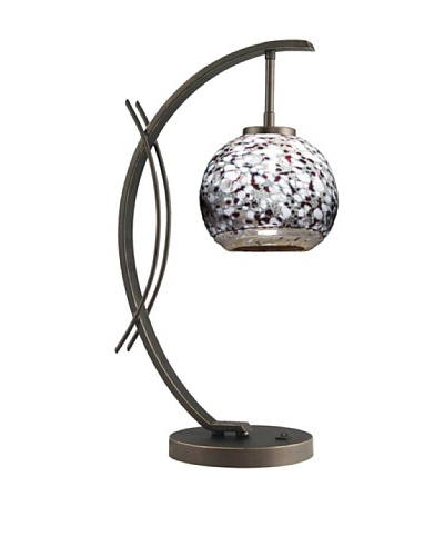Woodbridge Lighting 13481MEB-BAL102 Eclipse 1-Light Table Lamp, 7-1/2-Inch by 21-3/4-Inch, Metallic Bronze