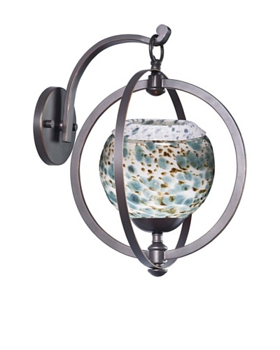 Woodbridge Lighting Cirque Wall Light, Metallic Bronze/Deep Green