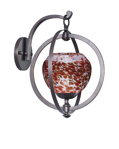 Woodbridge Lighting Cirque Wall Light, Metallic Bronze/Cherry