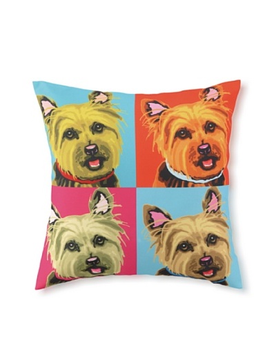 Woofhol Yorkie Pillow