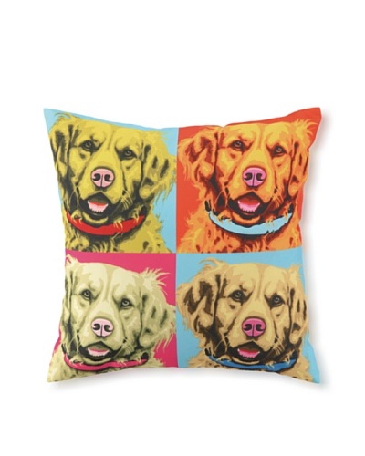 Woofhol Golden Retriever Pillow