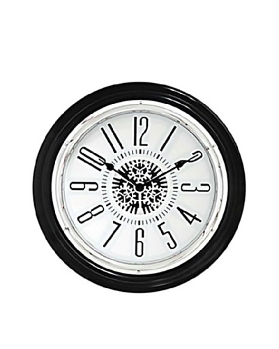 World Friendly World Moving Gear Wall Clock, Black