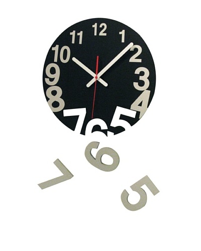 World Friendly World Gravity Wall Clock, Black