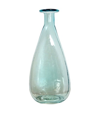 Worldly Goods Marlene Mouth Blown Small Glass Bottle, Sky