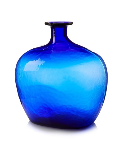 Worldly Goods Mouth Blown Mega Glass Bottle, Cobalt