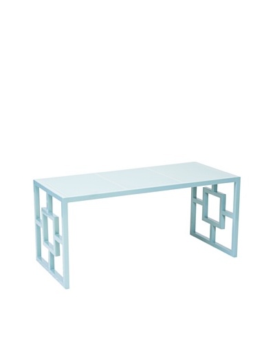 World's Away Charleston Outdoor/Indoor Bench [Turquoise]