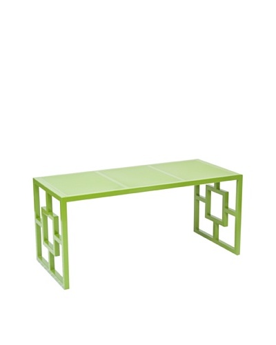 World's Away Charleston Outdoor/Indoor Bench [Green]