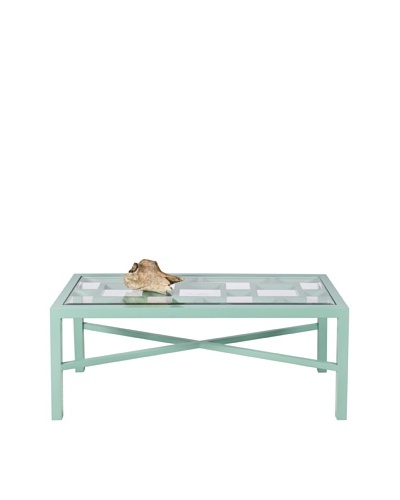 World’s Away Winter Harbor Outdoor/Indoor Coffee Table [Turquoise]