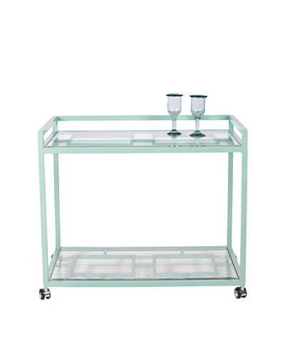 World’s Away Hampton Outdoor/Indoor Bar Cart [Turquoise]