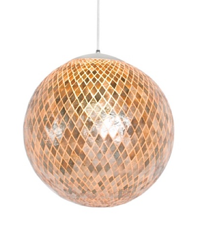 World's Away Diamente Capiz Shell Ball Pendant