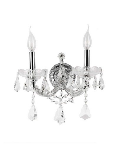 Worldwide Lighting Maria Theresa Wall Sconce, Chrome