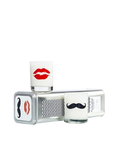 Xela Aroma Perfect Pair Moustache/Lips 7.5-Oz. Candle Set
