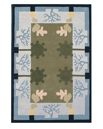 Gardens for XpressWeave Four Seasons Rug [Blue/Tan/Grey/Navy]