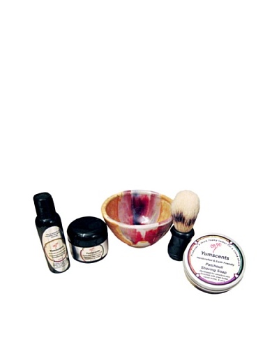Yumscents Shaving Kit with Handcrafted Pottery Bowl, Patchouli