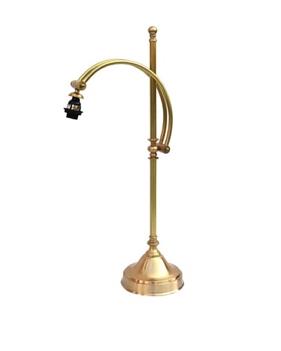 Zalva Adjustable Arm Lamp, Brass