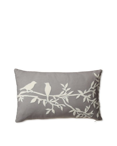 Zalva Carmine Decorative Pillow, Grey/Cream, 12 x 20