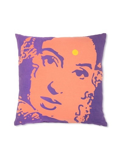 Zalva Ikat Pillow, Purple, 18″ x 18