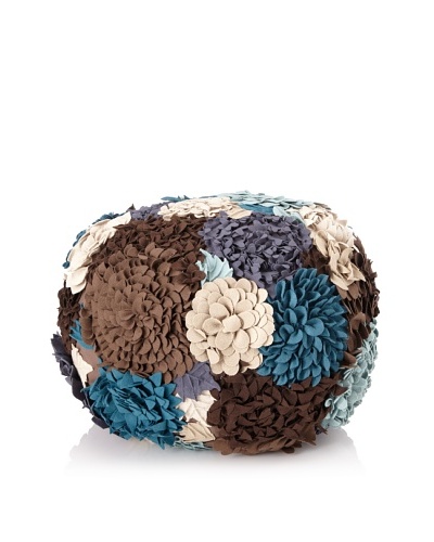 Zalva Volza Multi Pouf, Grey/Teal