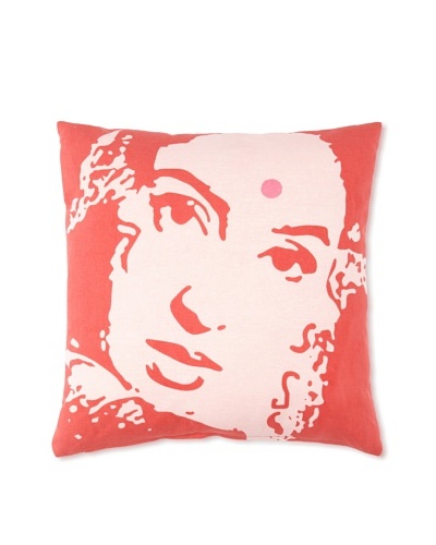 Zalva Ikat Pillow, Red, 18″ x 18