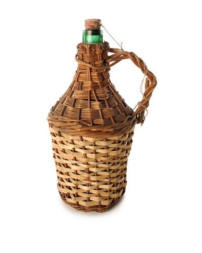 Zingaro Wicker Covered Wine Bottle – Medium, Natural