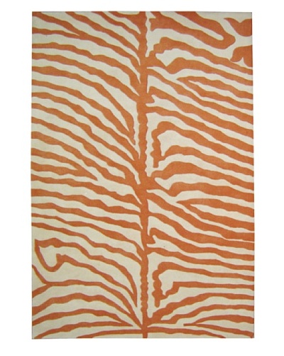 Znz Rugs Gallery Alliyah Rug, Off-White/Orange, 4' x 6'