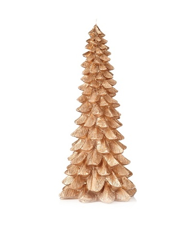 Gold Christmas Tree Candle