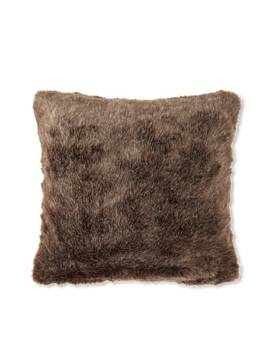 Zodax Faux Fur Throw Pillow, Brown