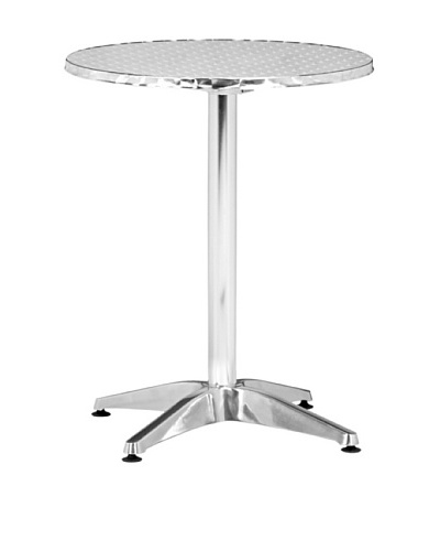 Zuo Outdoor Christabel Round Folding Table, Silver