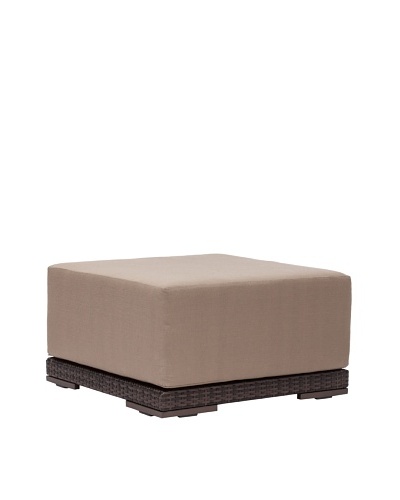 Zuo Outdoor Park Island Ottoman, Brown