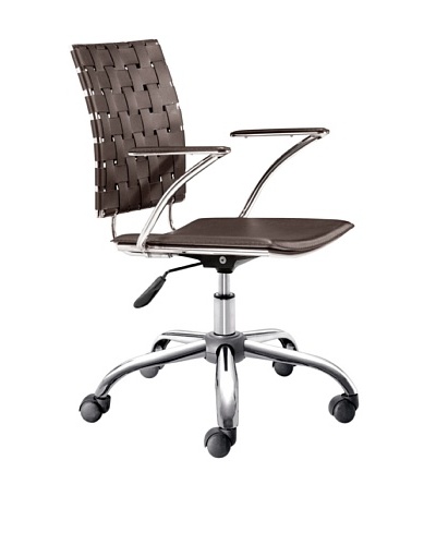 Zuo Criss-Cross Office Chair, Espresso